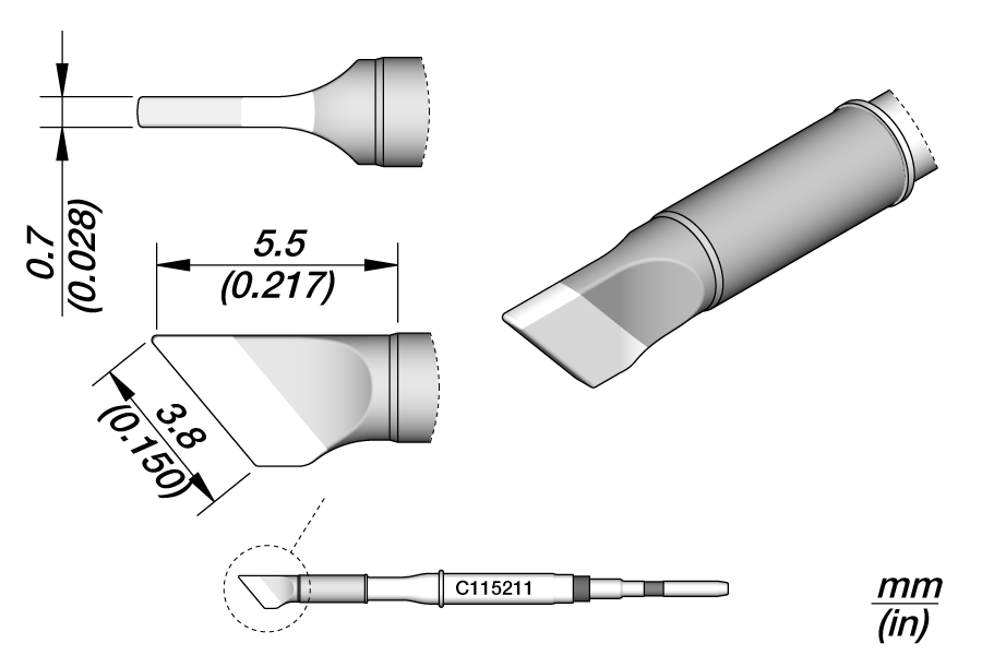 C115211 - Blade Cartridge 3.8 x 0.7 HT